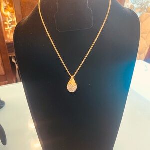 Elegant Gold and Silver Pendant Necklace
